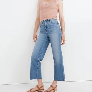 Madewell The Petite Perfect Vintage Wide-Leg Crop Jean in Catlin Wash